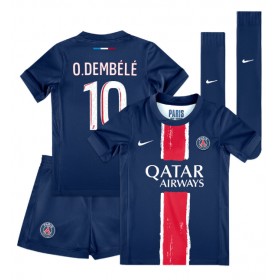 Dětské fotbalový komplet Paris Saint-Germain Ousmane Dembele #10 Domácí košile 2024-25 Krátkým Rukávem